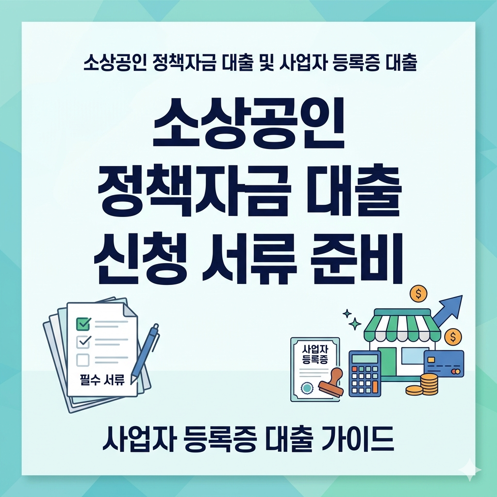 소상공인 정책자금 대출 및 사업자 등록증 대출 신청 서류 준비 가이드