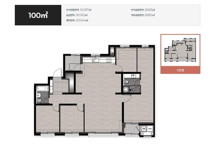 평택 고덕A49 호반써밋 3차 100 평면도