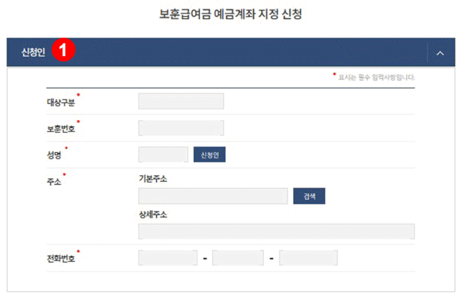 보훈급여금신청방법