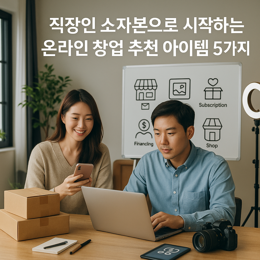 직장인 소자본으로 시작하는 온라인 창업 추천 아이템 5가지