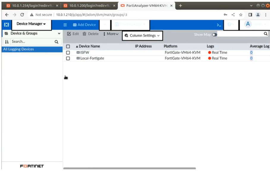FortiAnalyzer 연동