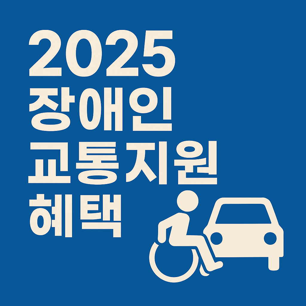 2025년 장애인 이동권 보장 교통지원 맞춤형 서비스