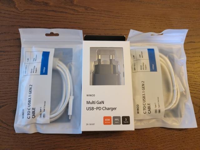 윈코 Gan PD 고속 충전기와 C타입 케이블