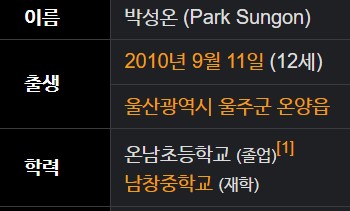 박성온 프로필