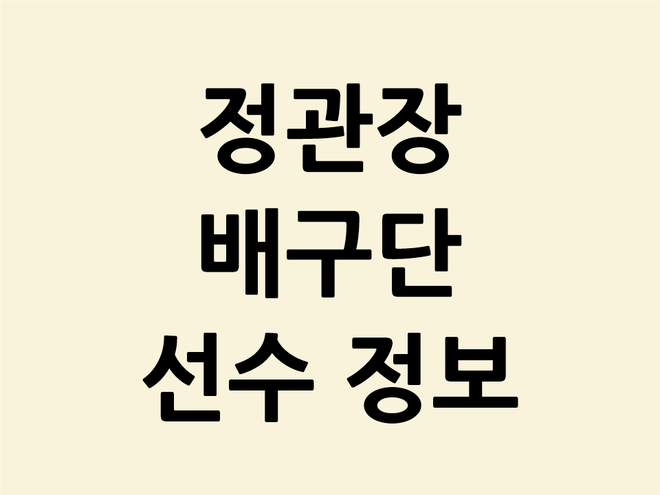 정관장 배구단 선수 정보