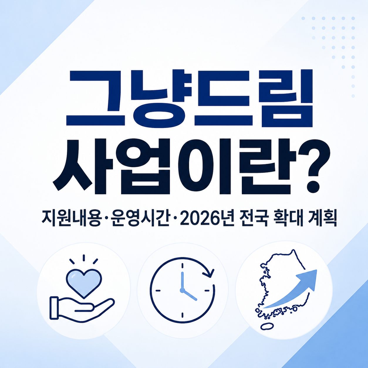 그냥드림 사업이란 지원내용&middot;운영시간&middot;2026년 전국 확대 계획