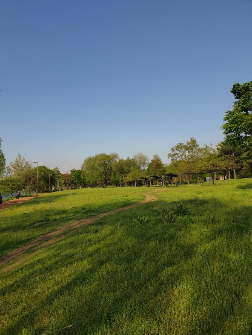 Amsa Park blue sky view / 푸른 하늘의 암사공원