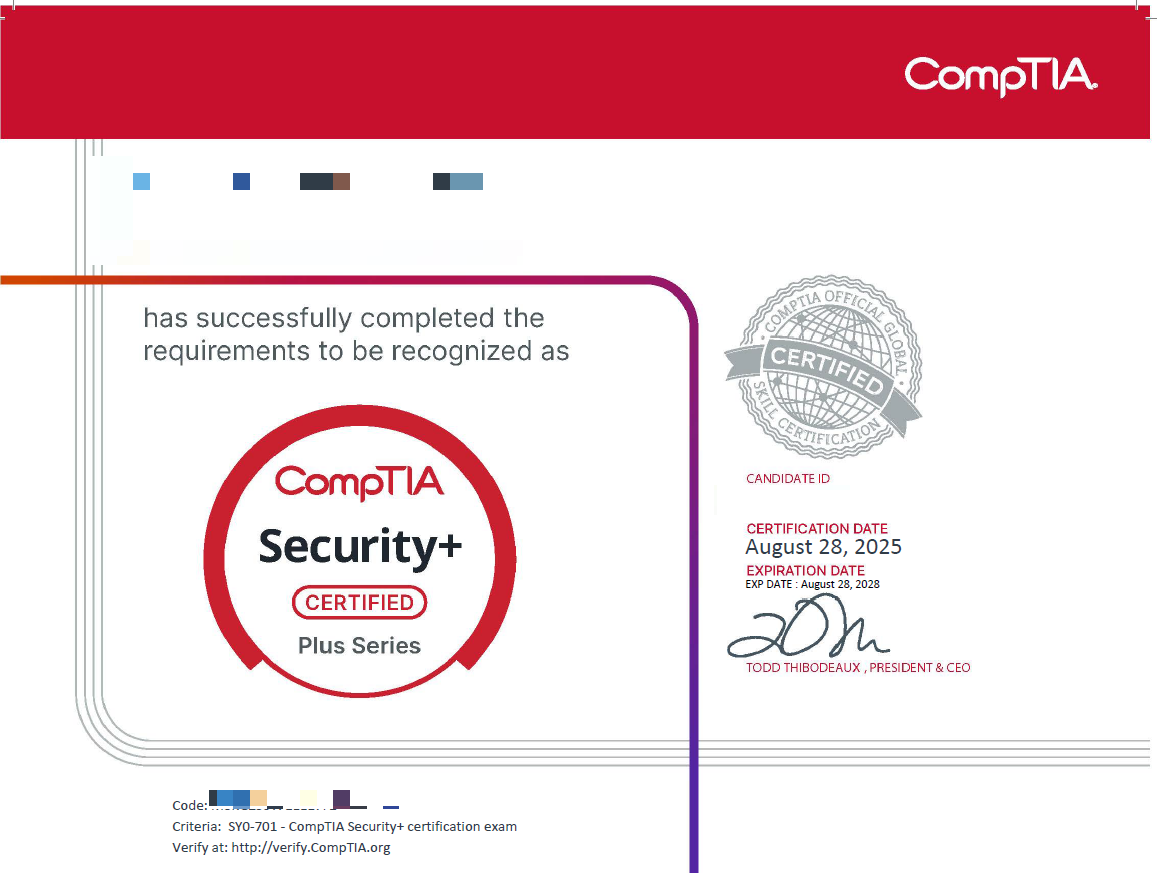CompTIA Security+ 준비, 공부법 및 합격