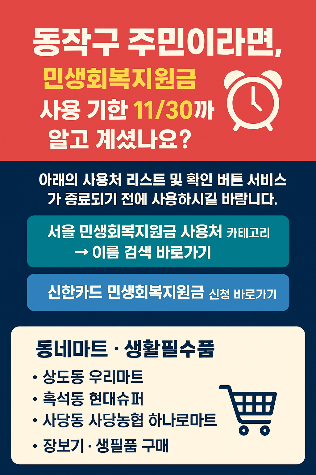 1~2차 동작구 민생회복지원금 사용처 바로가기