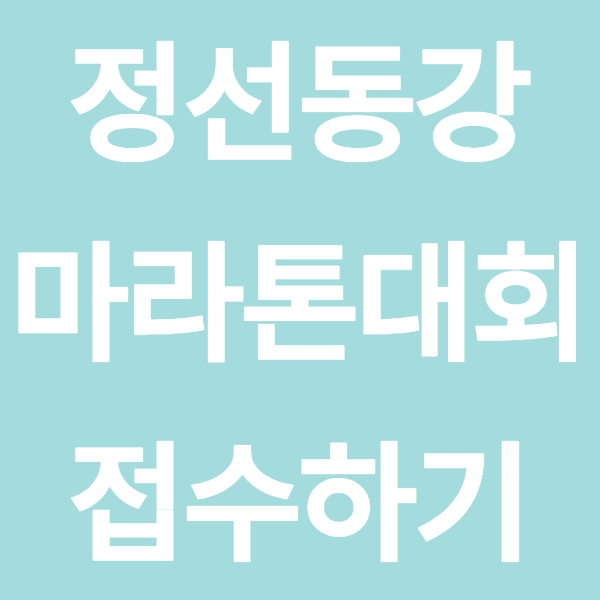 2025 정선동강마라톤대회 접수하기