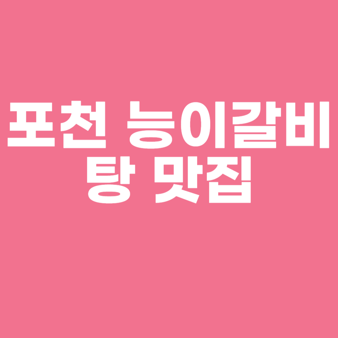 포천 능이갈비탕 맛집