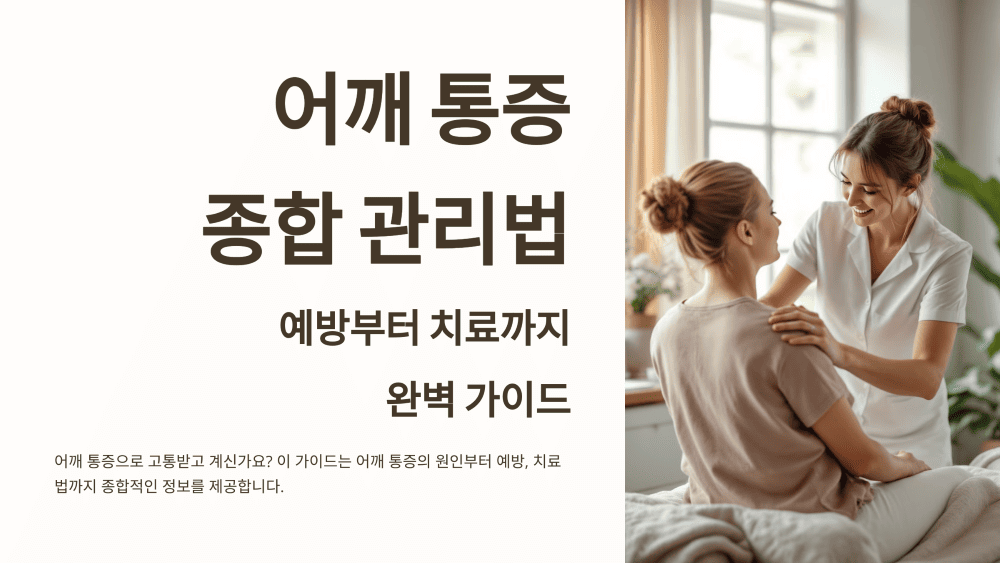 어깨 통증 종합 관리법