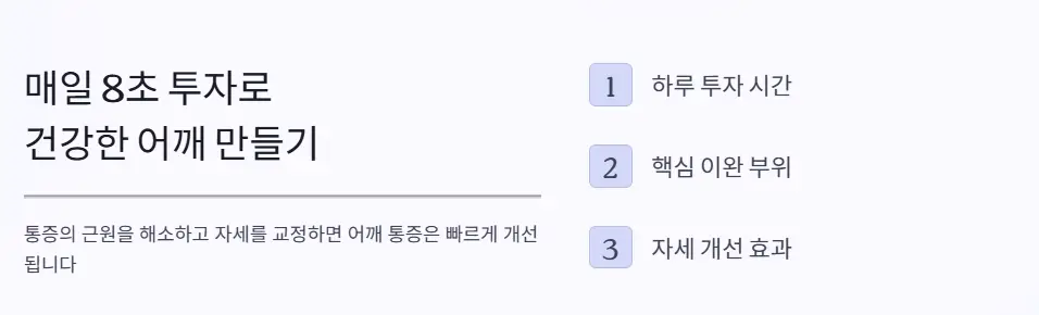 8초 투자 건강 어깨