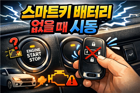 스마트키 배터리 없을때 시동