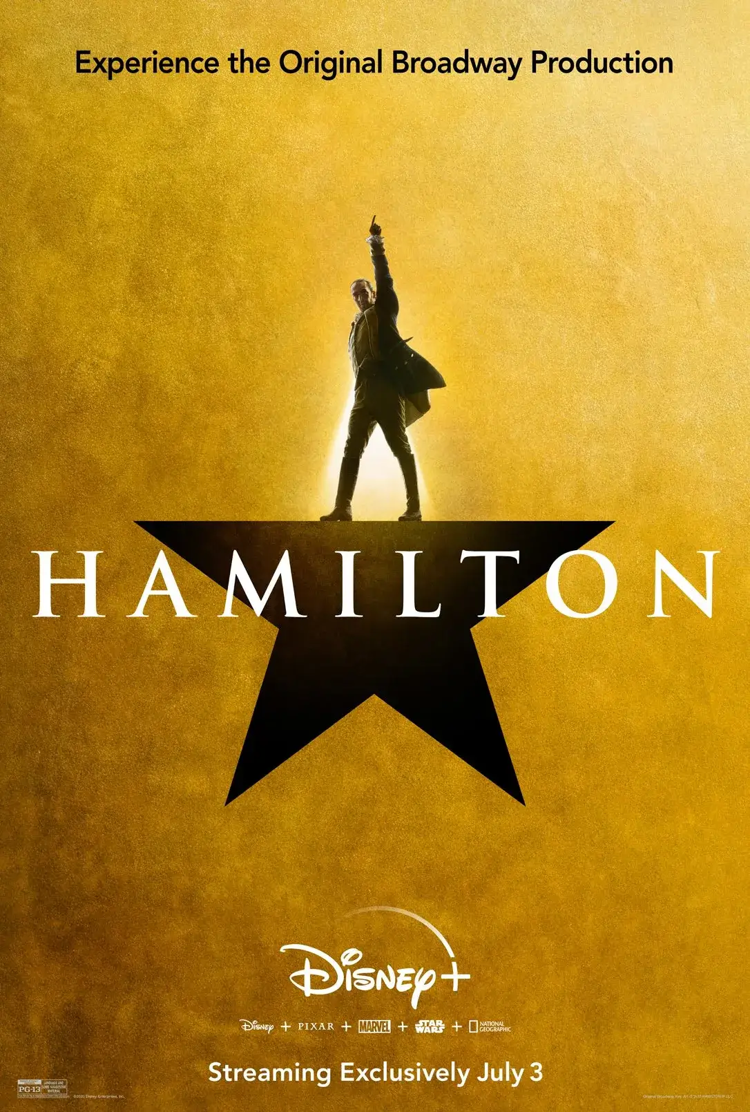 디즈니 HAMILTON의 주인공 모습