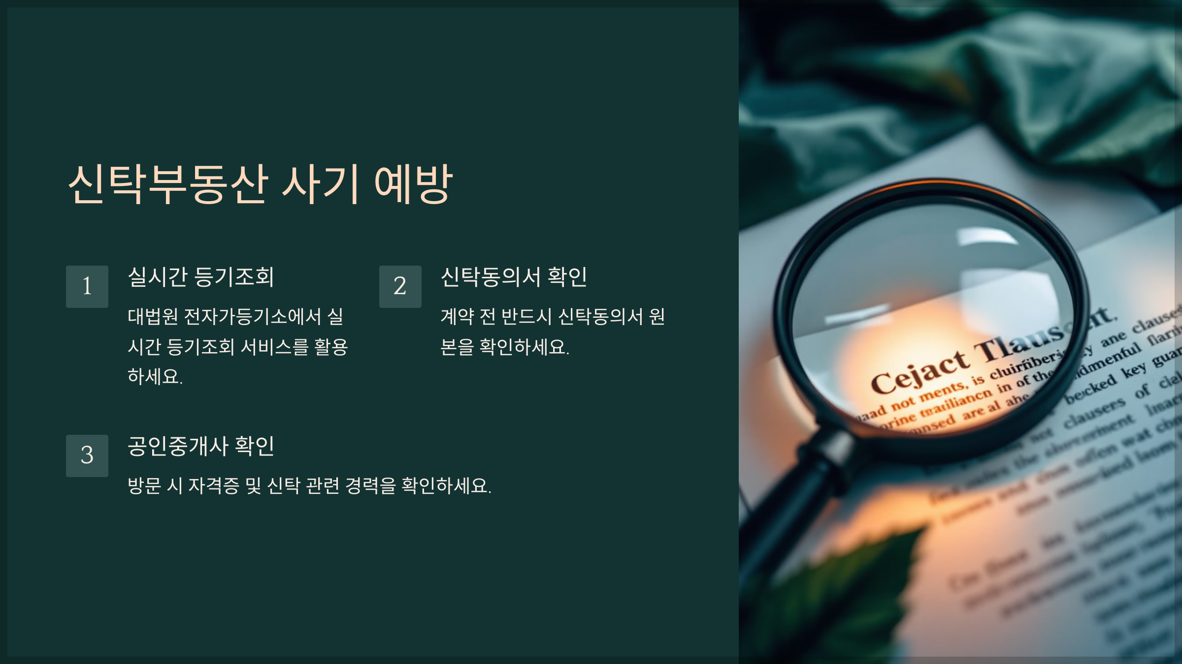 신탁부동산 사기 예방
