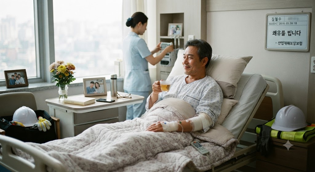 상병수당을 받고 병원에서 입원치료받고 있는 근로자