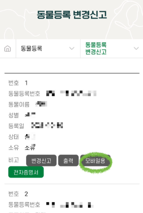 동물등록번호조회 방법 절차 강아지 반려동물 등록 비용 이전 변경 총정리4