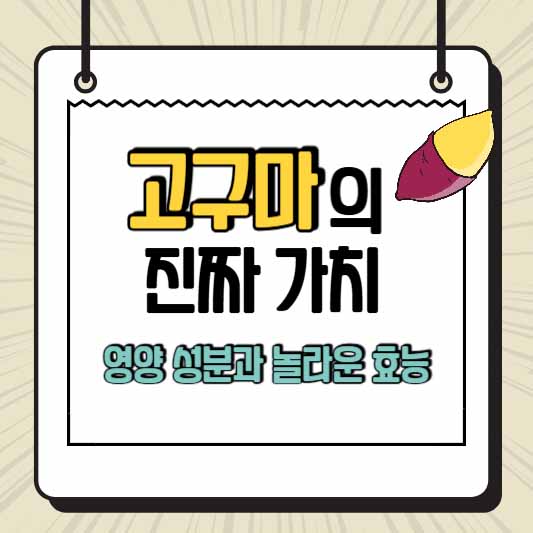 고구마의 진짜 가치, 영양 성분과 놀라운 효능
