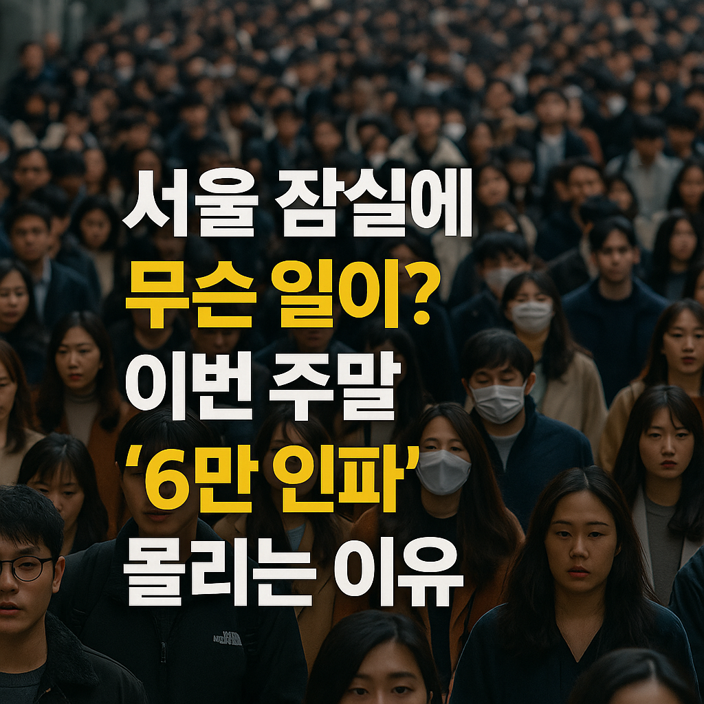 "서울 잠실 일대에서 6만 명의 인파가 몰릴 것으로 예상되는 행사 안내 썸네일 이미지"