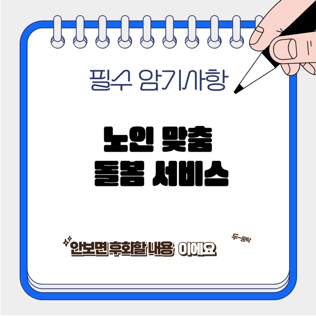노인 맞춤 돌봄 서비스