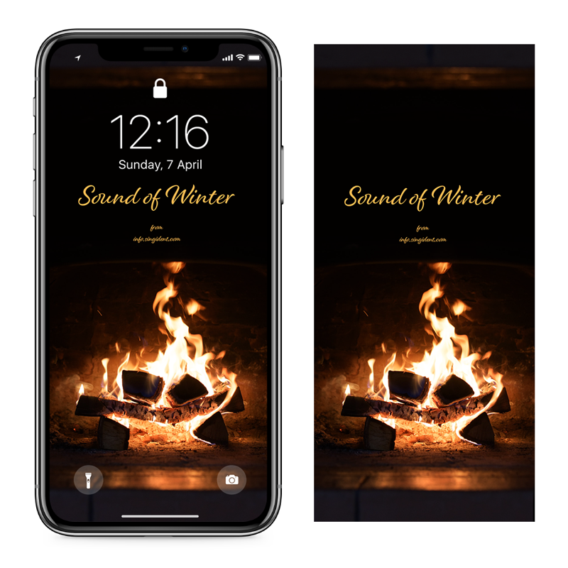 05 벽난로 C - Sound of Winter 아이폰겨울배경화면