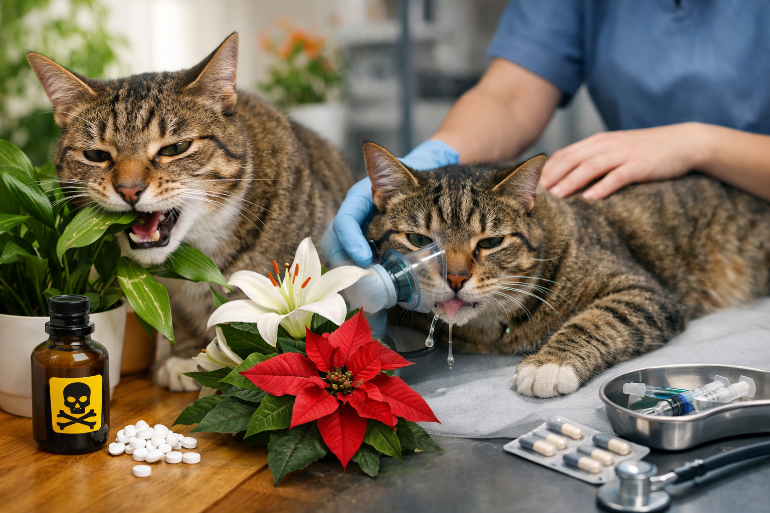 고양이가 식물 먹었을 때
