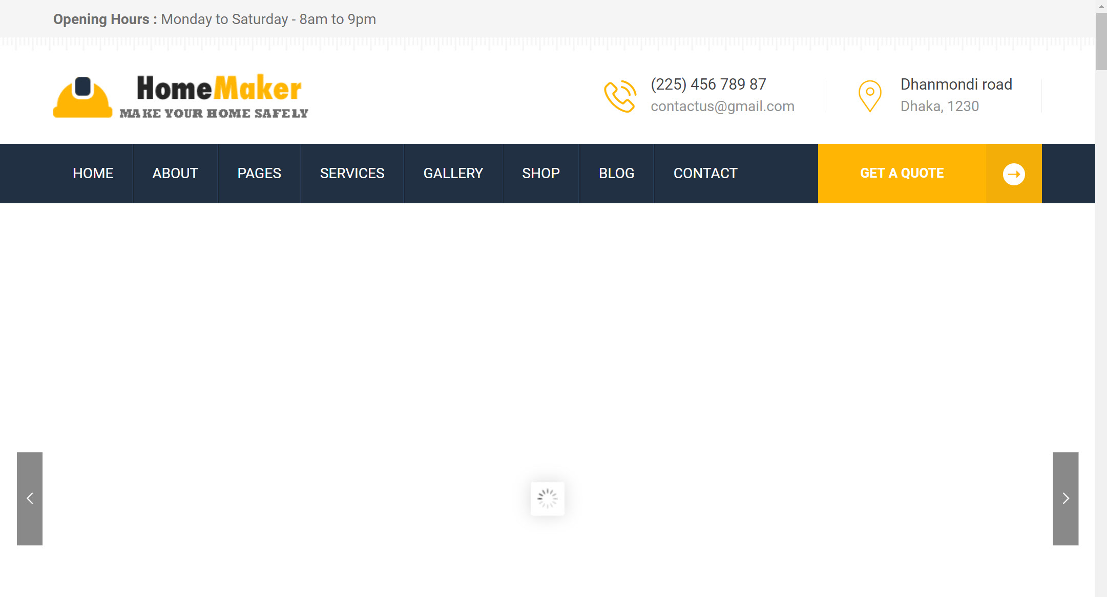 워드프레스 HomeMaker 테마 데모 