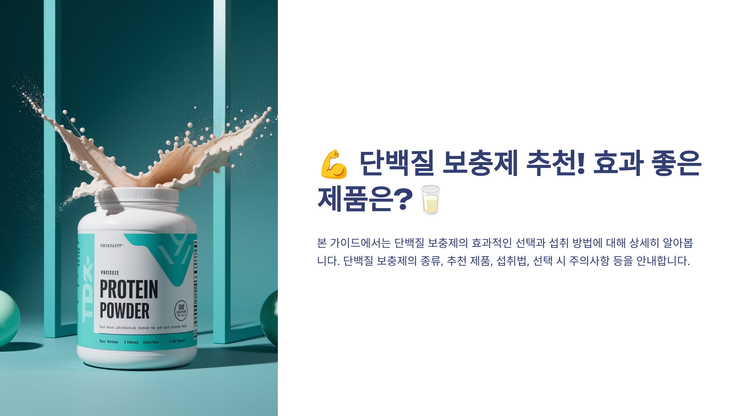 단백질 보충제 추천