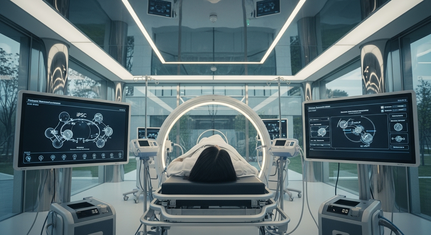 a Korean woman undergoing personalized regenerative treatment using her own reprogrammed iPSCs