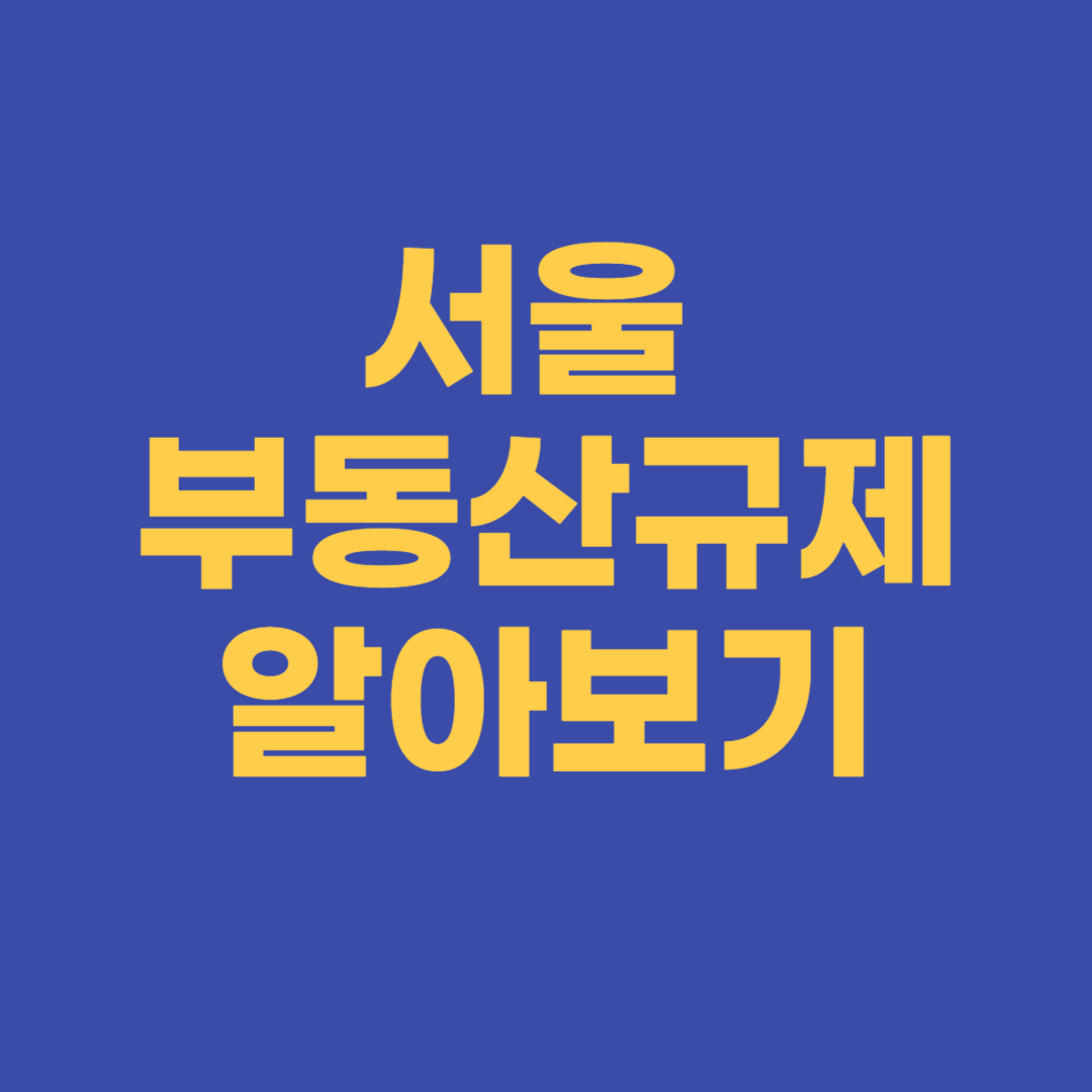 서울 부동산 규제
