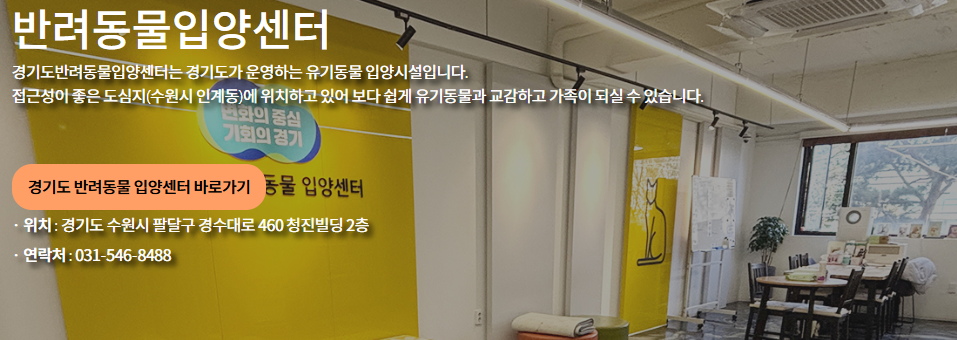 경기도립반려동물입양센터 사무실