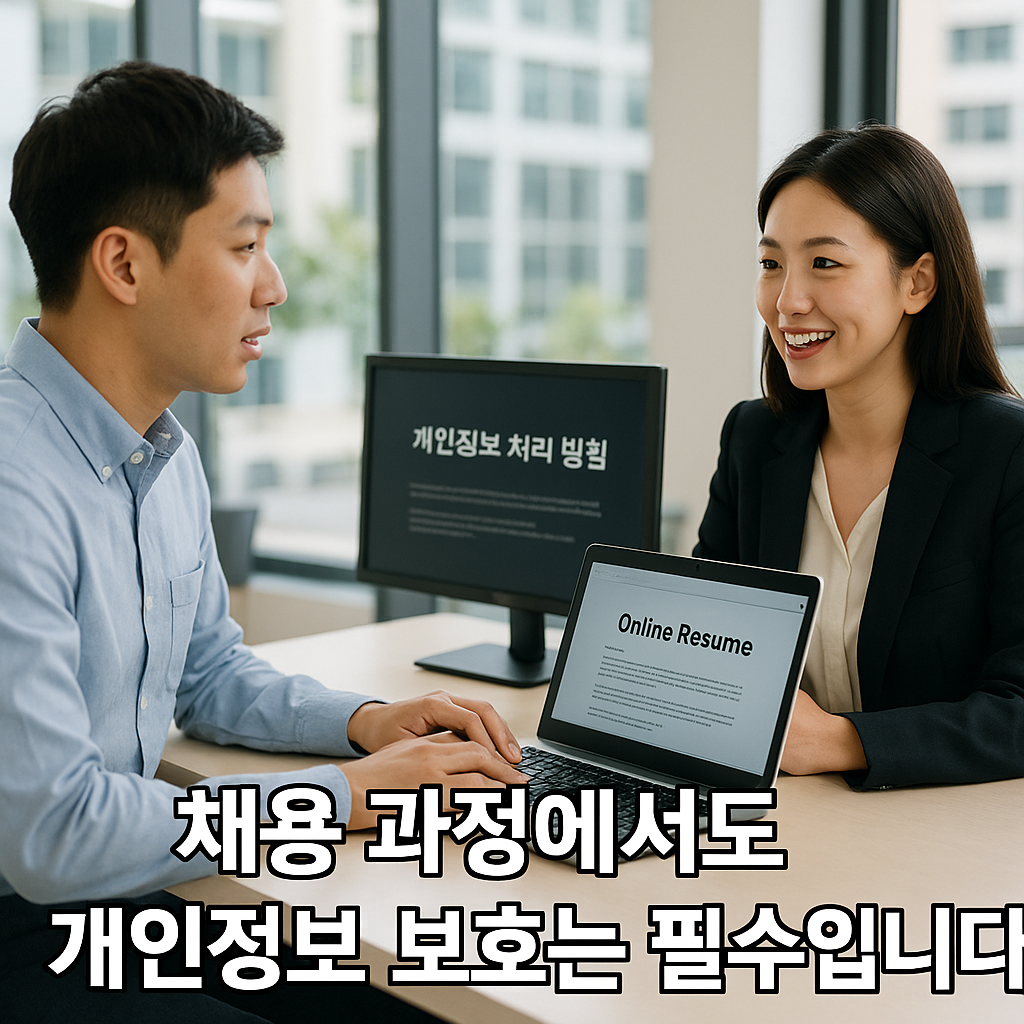 온라인 채용에 대한 개인정보 보호 방안 협의