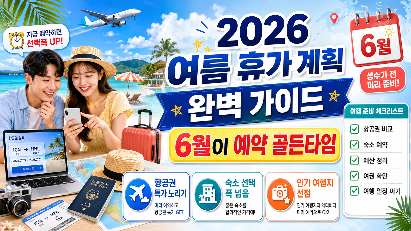 2026 여름 휴가, 6월이 예약 골든타임!
