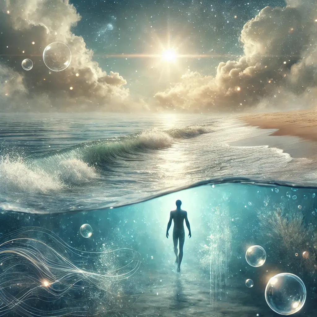 물과 관련된 꿈 해몽 🌊: 바다와 물속 꿈의 의미 총정리 시각적 이미지