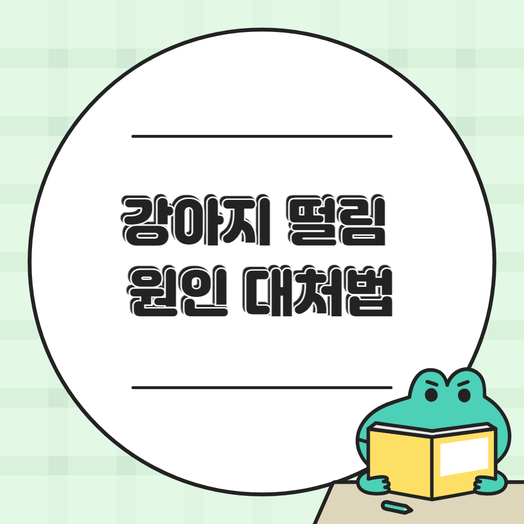 🐶 강아지가 갑자기 떨 때? 원인과 대처법 총정리