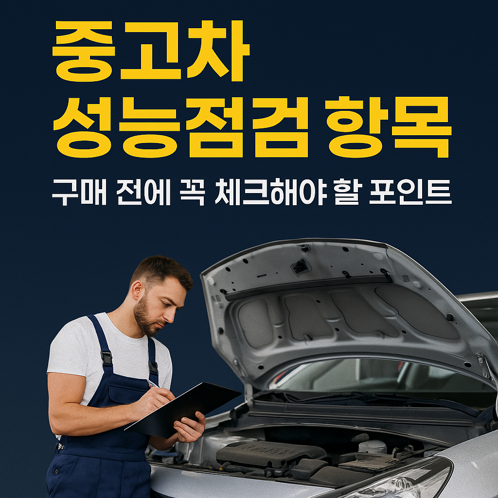 중고차 성능점검하는 사람