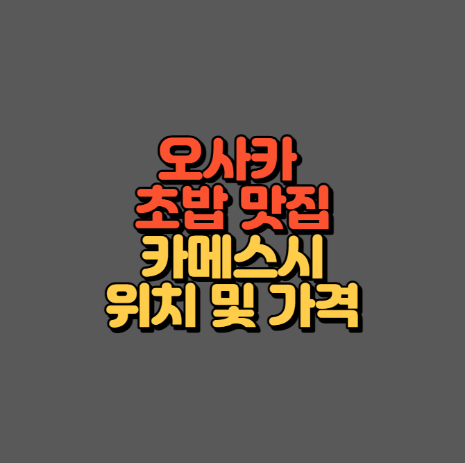 오사카 우메다 카메스시 섬네일