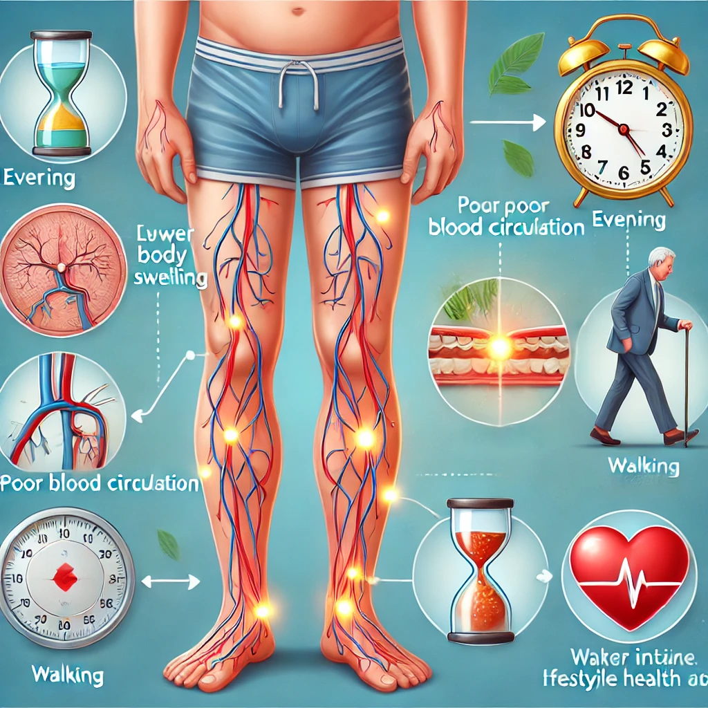 중장년층 하체 부종 원인 (저녁 부기, 혈액순환, 건강 관리)에 대한 이미지
