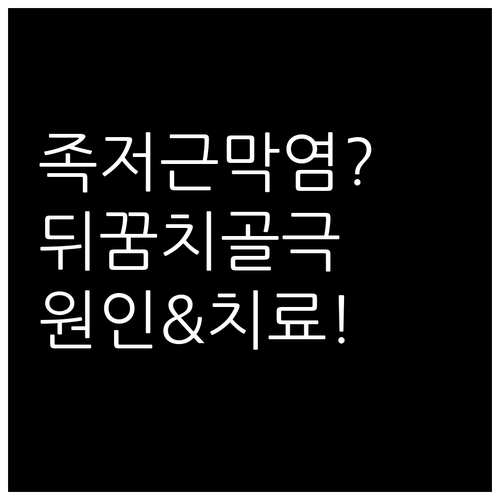 족저근막염과 뒤꿈치뼈 골극의 차이와 ..
