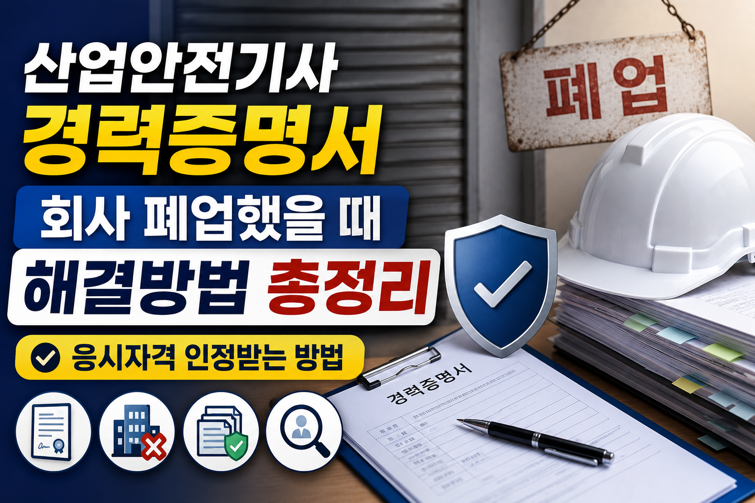 산업안전기사 경력증명서 회사 폐업했을 때 해결방법 총정리|응시자격 인정받는 방법 관련 사진