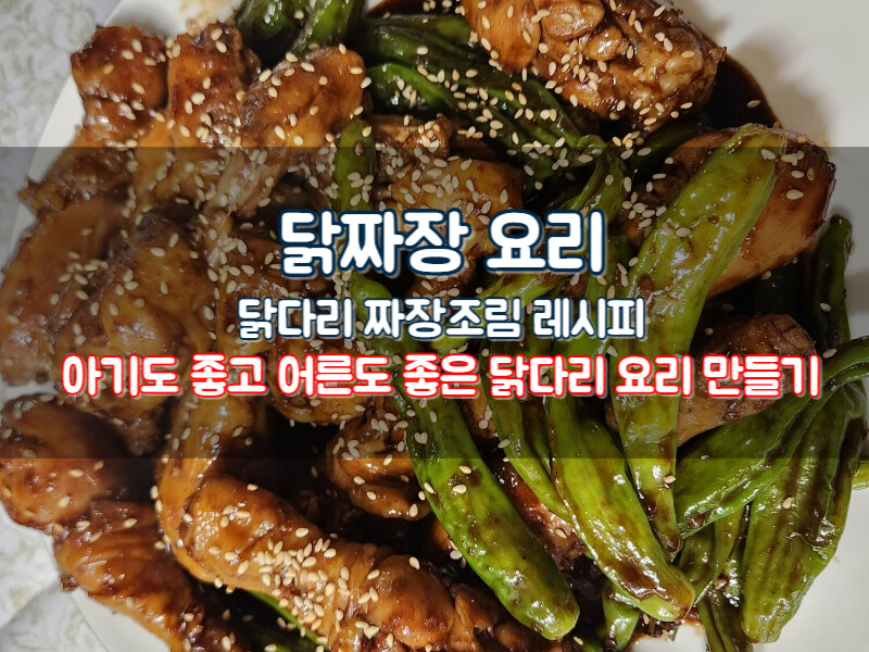닭짜장요리 닭다리 조림 레시피 아기 술안주 북채요리 만드는 법