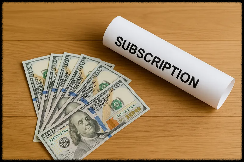 구독형 콘텐츠가 실제 수익으로 이어지는 현실을 표현