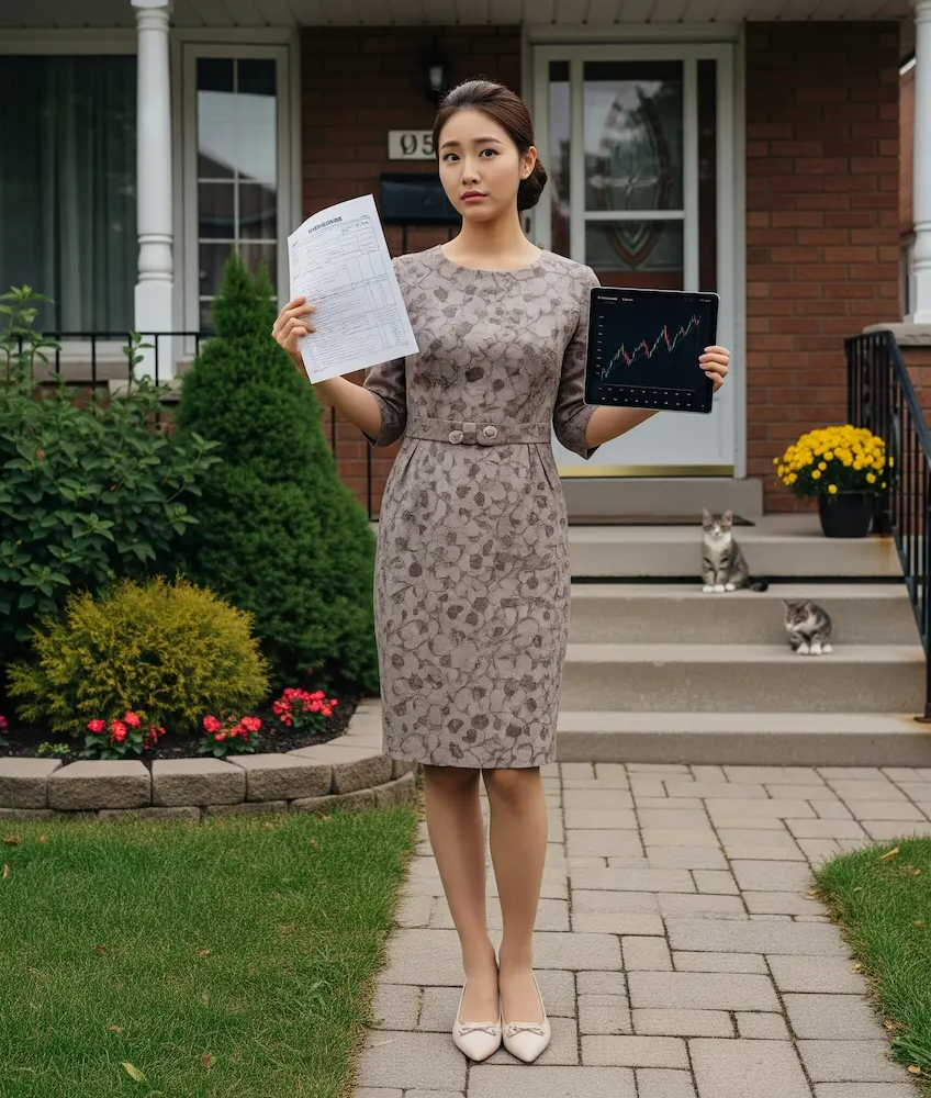 캐나다 모기지 이자로 고민하다 스미스 매뉴버를 통해 자산을 증식시키고 만족하는 여성