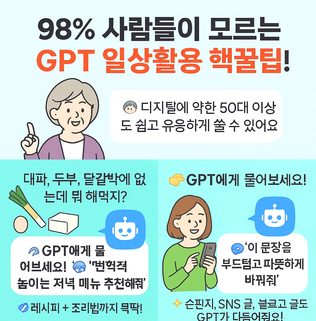 98% 사람들이 모르는 GPT 일상활용 꿀팁