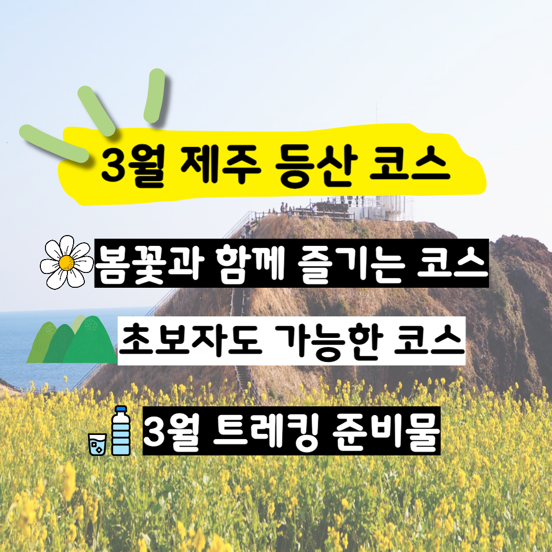 3월 제주 등산 코스 추천 관련 사진