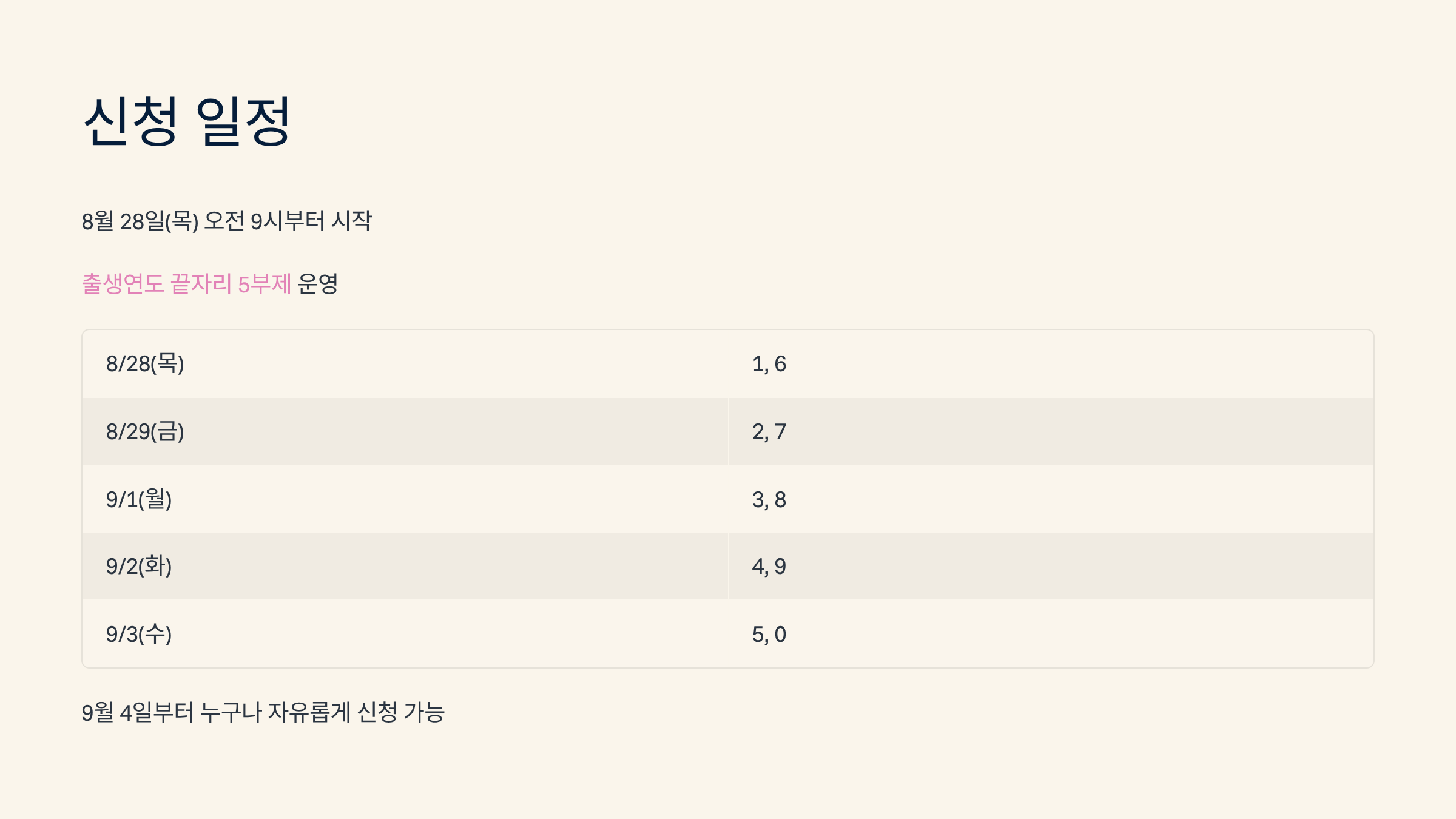 신청은 언제부터 어떻게 하나요?