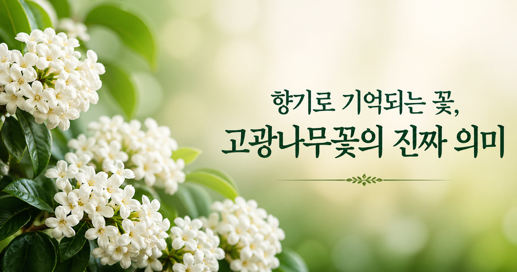 고광나무꽃 꽃말