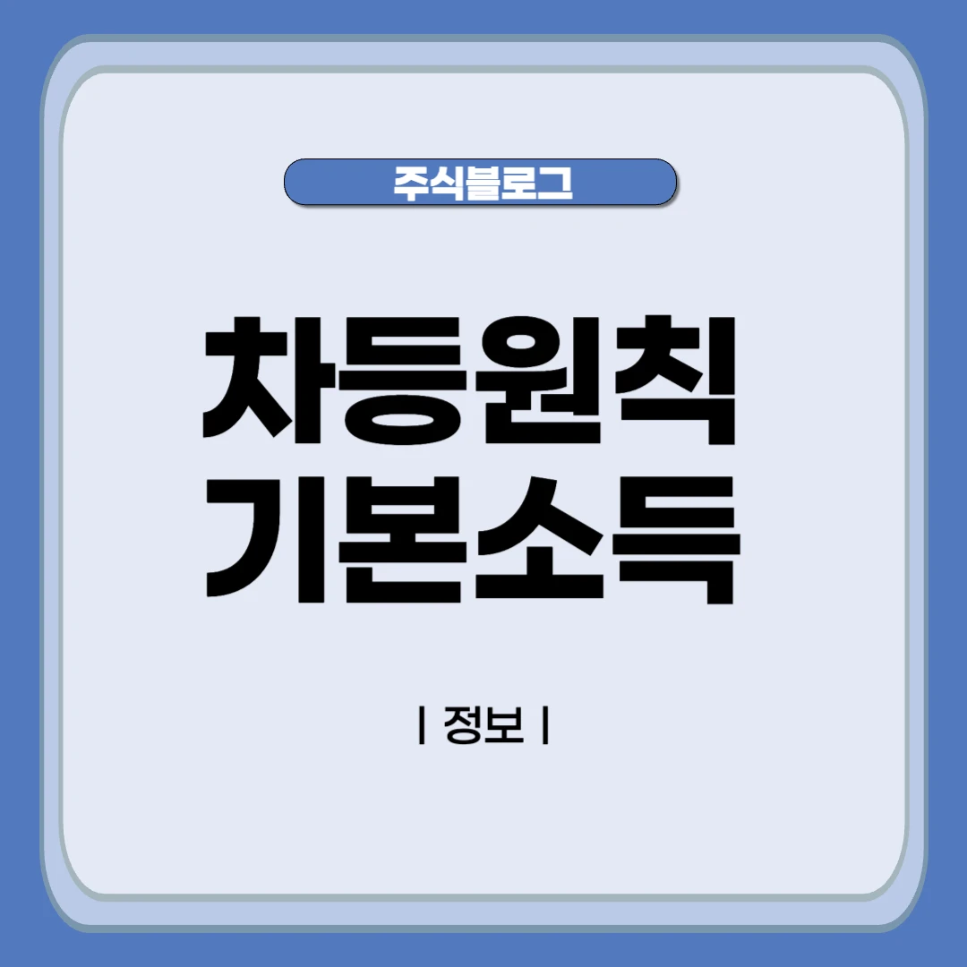 차등 원칙에 대한 대한민국 기본 소득 문제점