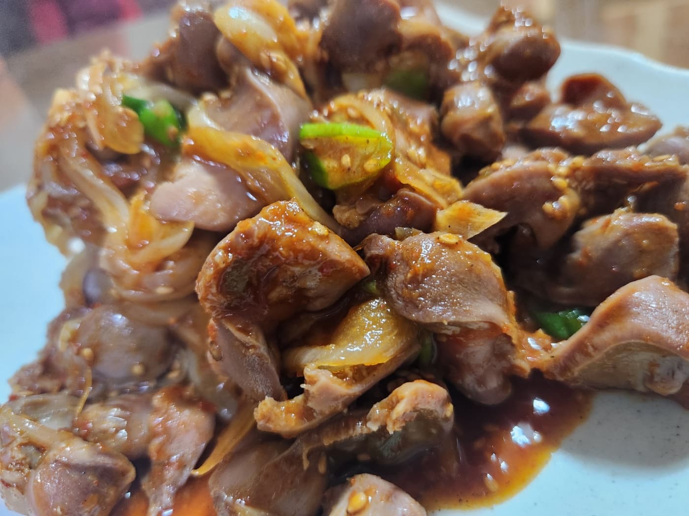 닭똥집요리매콤한술안주